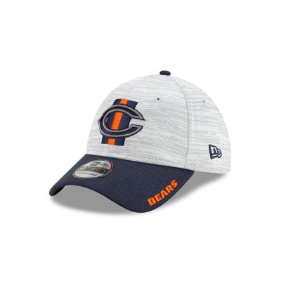 Blue Chicago Bears Hat - New Era NFL Official NFL Training 39THIRTY Stretch Fit Caps USA0876319